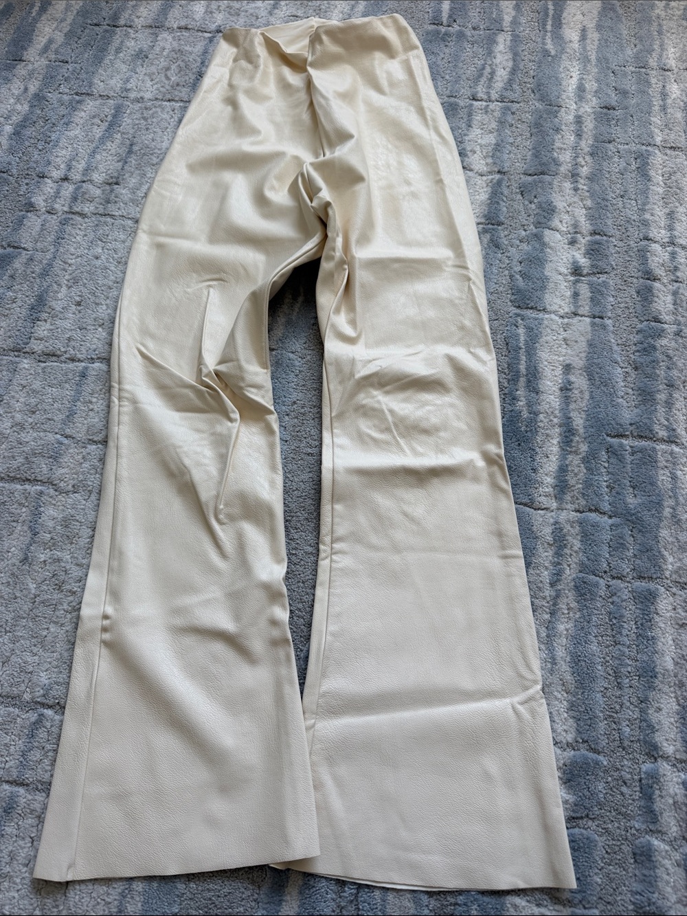 Commando Cream Faux Leather Crop Flare Pants
